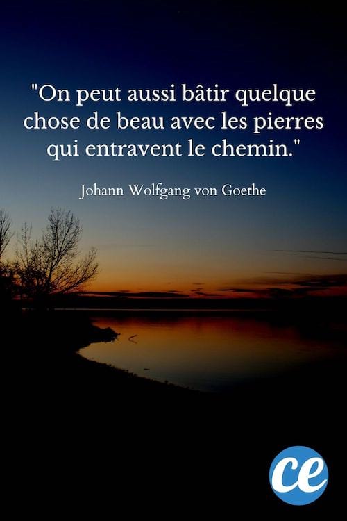 On peut aussi bâtir quelque chose de beau avec les pierres qui entravent le chemin
