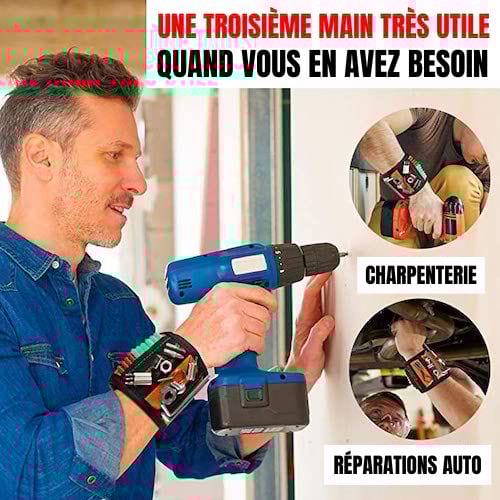 Un bracelet multifonction magnétique pour homme faisant du bricolage
