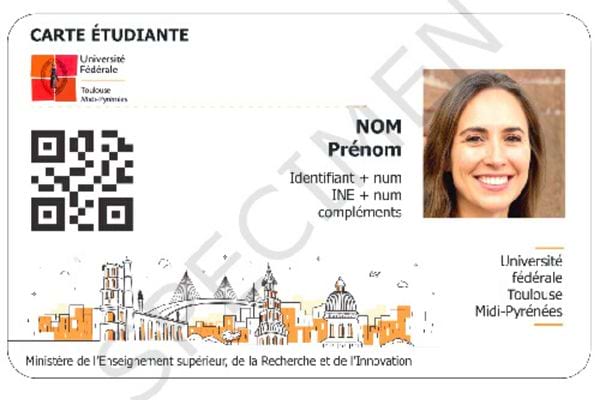 La carte étudiante d'une femme