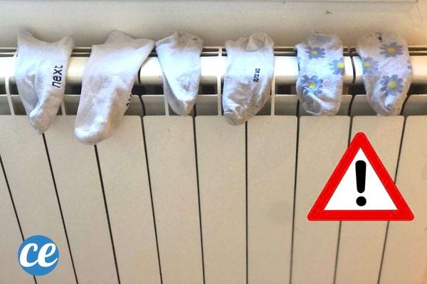 Chaussette sur radiateur