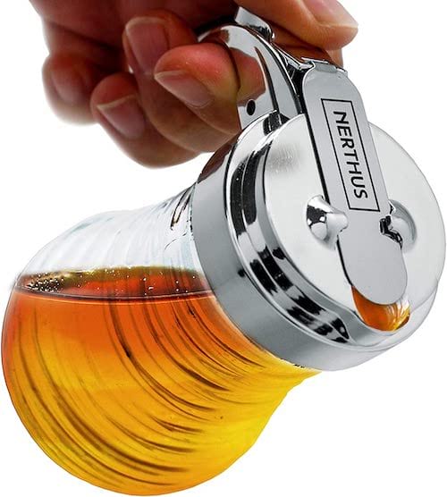 Un distributeur de miel avec un stop-goutte