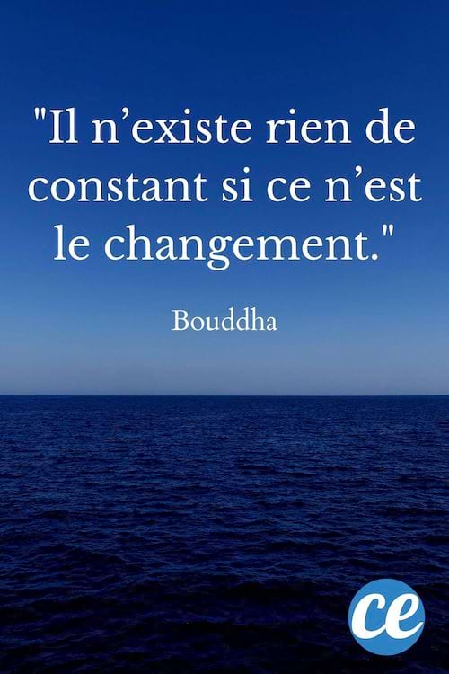 Il n’existe rien de constant si ce n’est le changement.