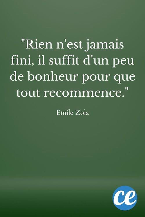 Rien n'est jamais fini, il suffit d'un peu de bonheur pour que tout recommence