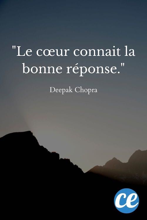 Le cœur connait la bonne réponse