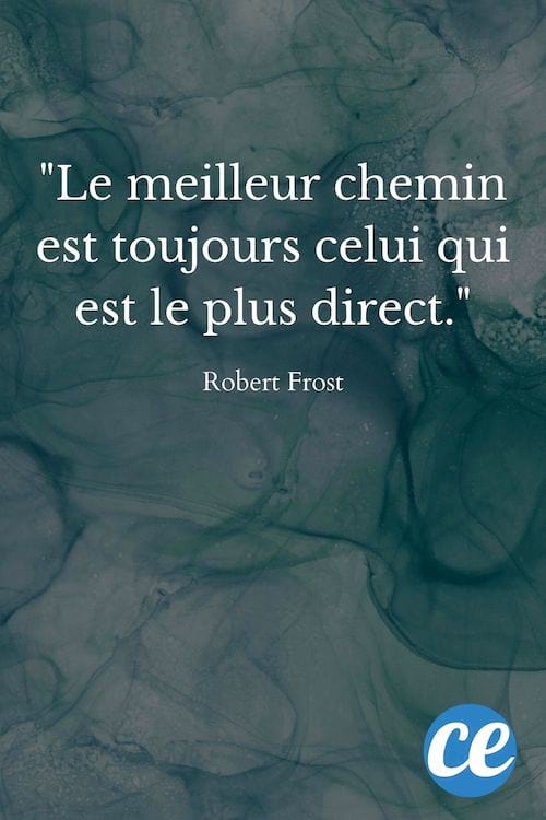 Le meilleur chemin est toujours celui qui est le plus direct