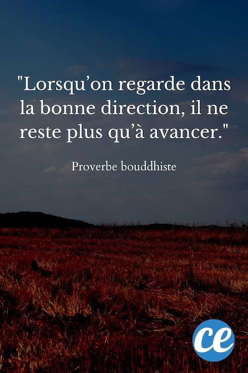 Lorsqu’on regarde dans la bonne direction, il ne reste plus qu’à avancer