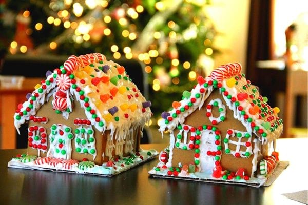 Two gingerbread houses 