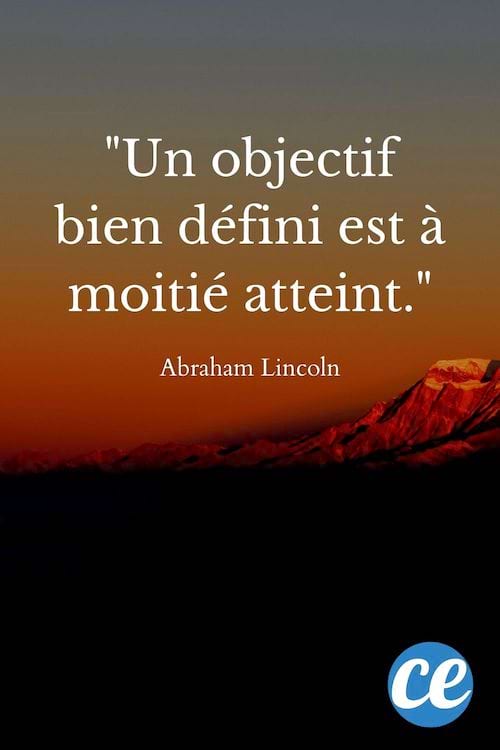 Un objectif bien défini est à moitié atteint