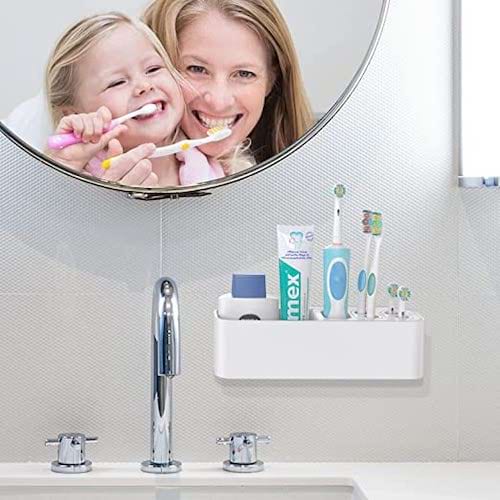 Porte-brosse à dents mural en plastique réglable