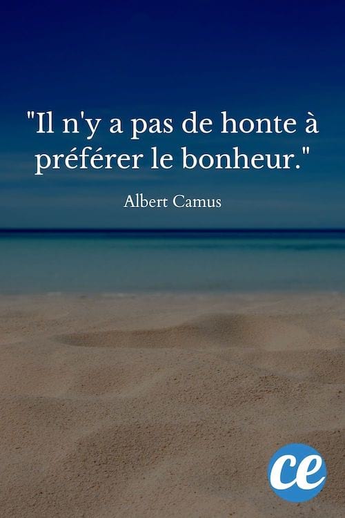 Il n'y a pas de honte à préférer le bonheur