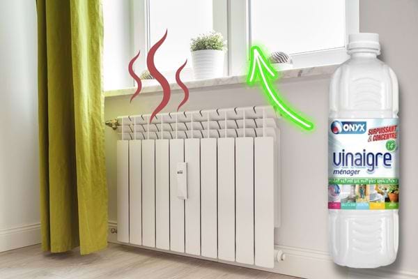 Le vinaigre ménager nettoie les carreaux gras à cause du chauffage