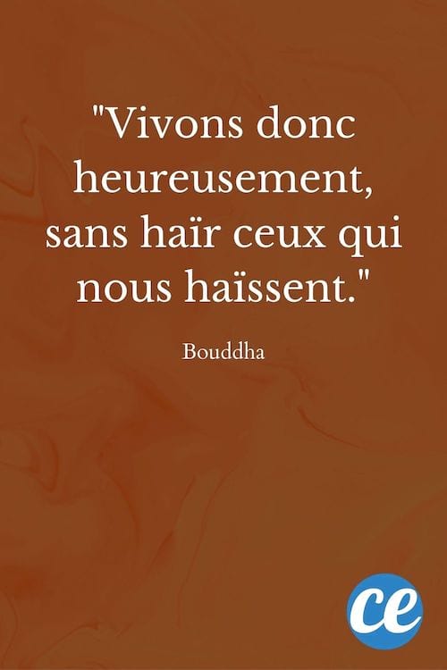 Vivons donc heureusement, sans haïr ceux qui nous haïssent