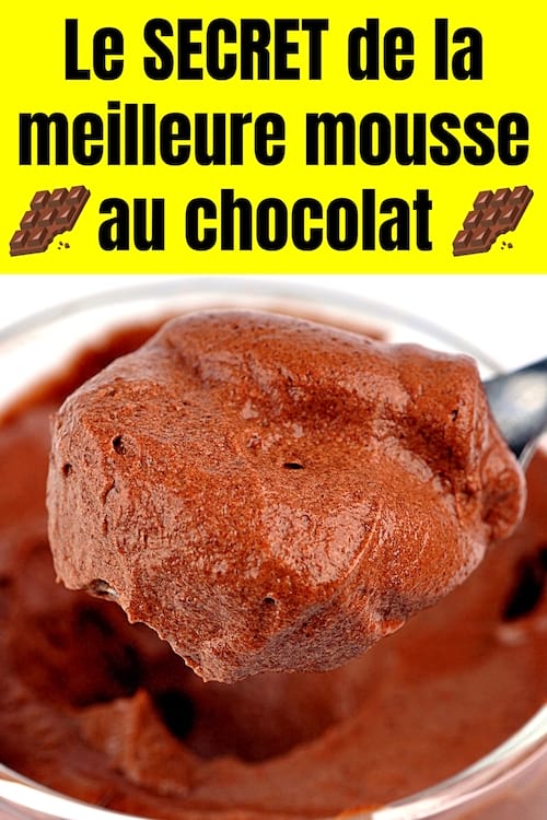 De la mousse au chocolat faite maison délicieuse car une pincée de sel a été ajoutée