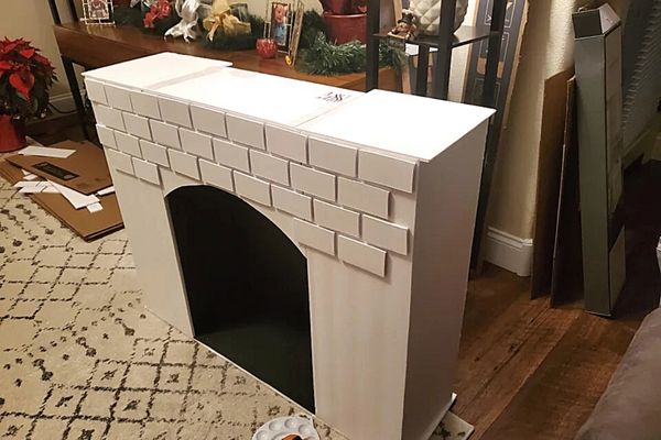Comment Faire une Fausse Cheminée en Carton en 5 Min Pour Noël.