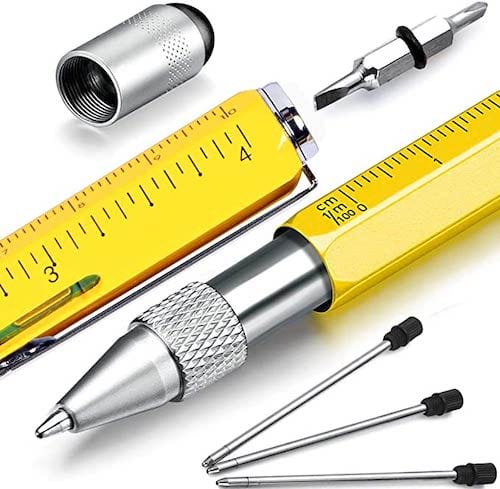 Un stylo jaune qui fait multi-outils pour le bricolage