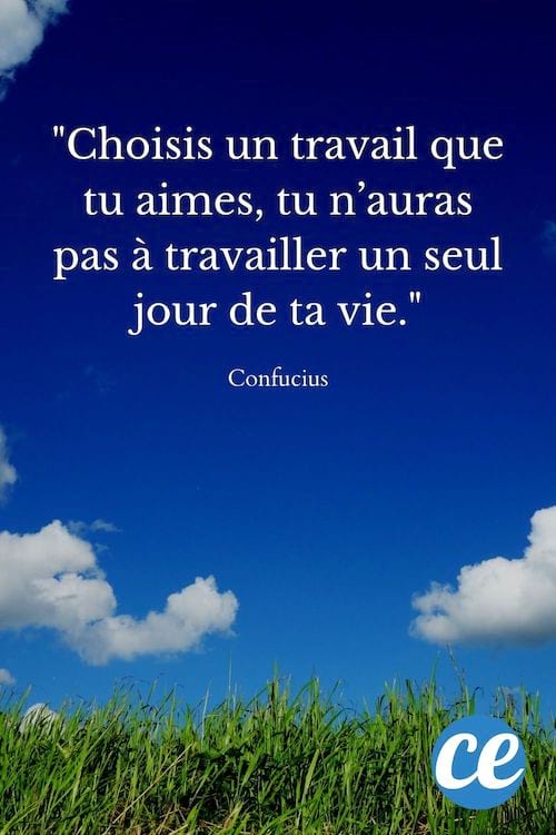 Choisis un travail que tu aimes, tu n’auras pas à travailler un seul jour de ta vie
