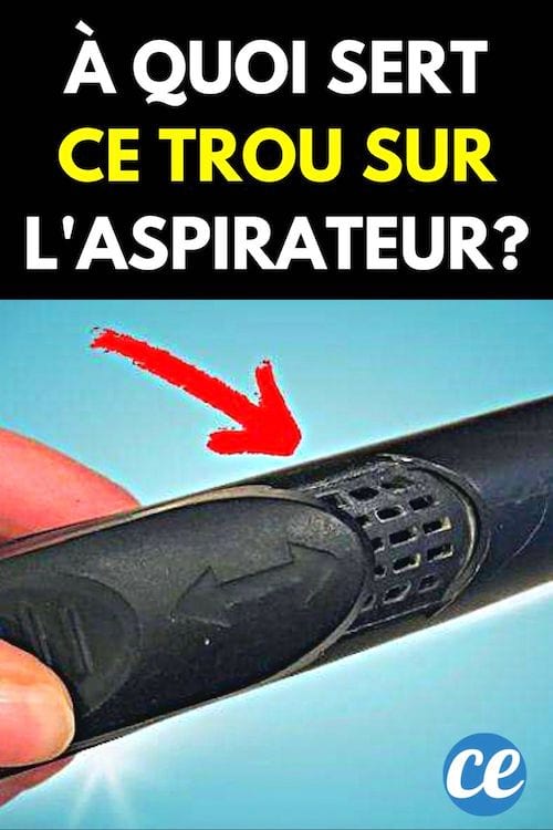 Le trou dans le tuyau de l'aspirateur