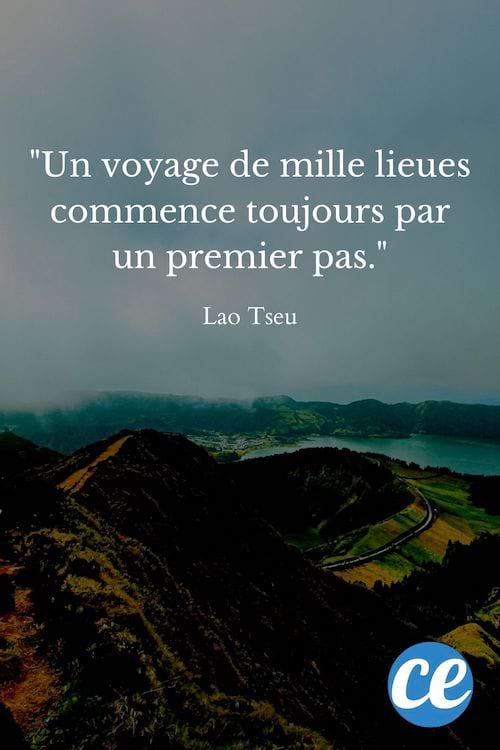 Un voyage de mille lieues commence toujours par un premier pas