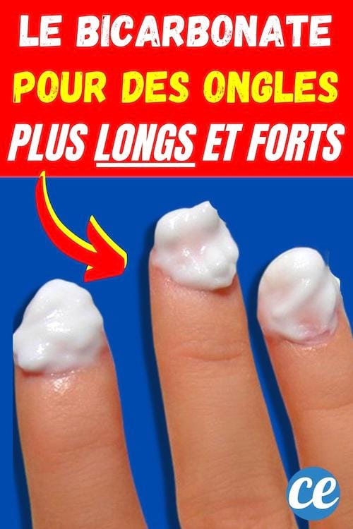 Du bicarbonate de soude sur des ongles de doigts pour qu'ils soient plus longs et forts
