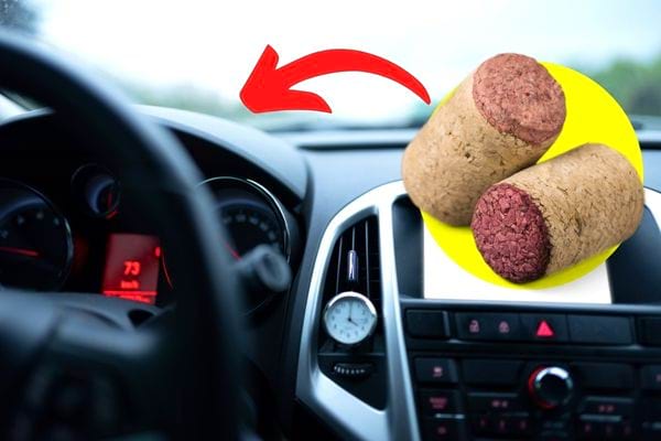 Des bouchons de liège qui absorbe l'humidité de l'intérieur d'une voiture 