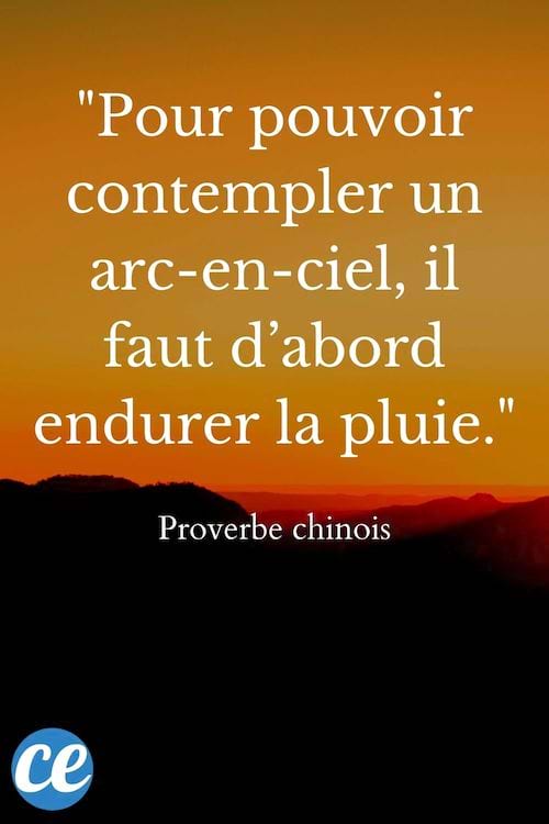 Pour pouvoir contempler un arc-en-ciel, il faut d’abord endurer la pluie