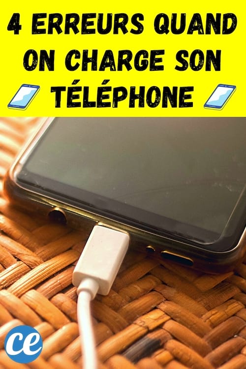 Un téléphone en train de charger alors qu'il est froid ce qui peut endommager la batterie