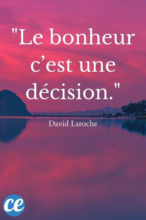 Le bonheur c’est une décision