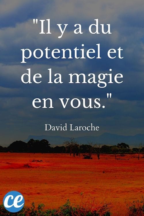 Il y a du potentiel et de la magie en vous