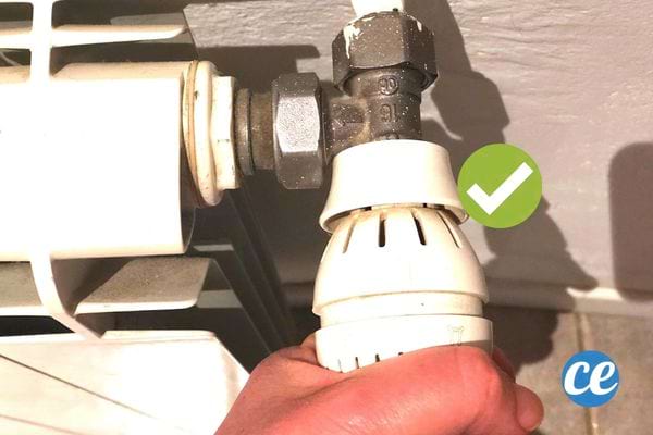 Une personne tenant un chauffage