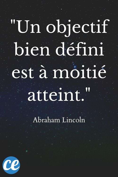 Un objectif bien défini est à moitié atteint