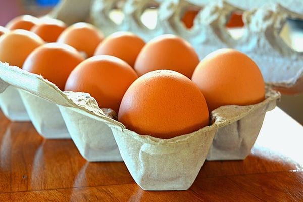 Plusieurs oeufs qui sont dans leurs boîtes