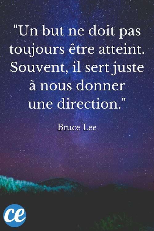 Un but ne doit pas toujours être atteint. Souvent, il sert juste à nous donner une direction