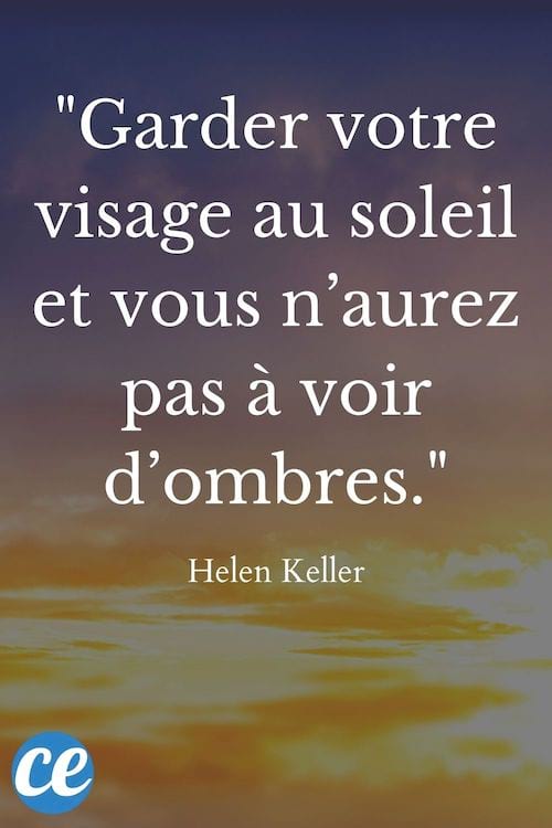Garder votre visage au soleil et vous n’aurez pas à voir d’ombres