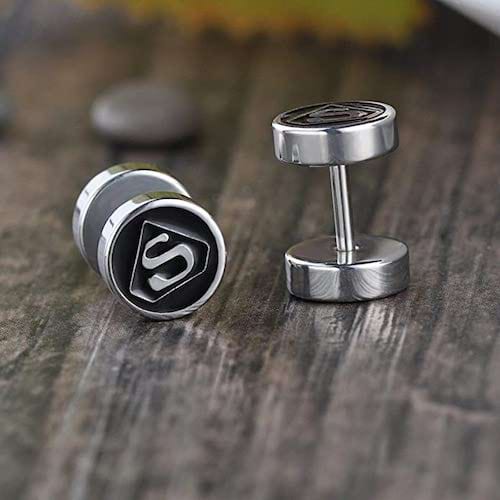 Boucles d'oreilles pas cher superman pour maman