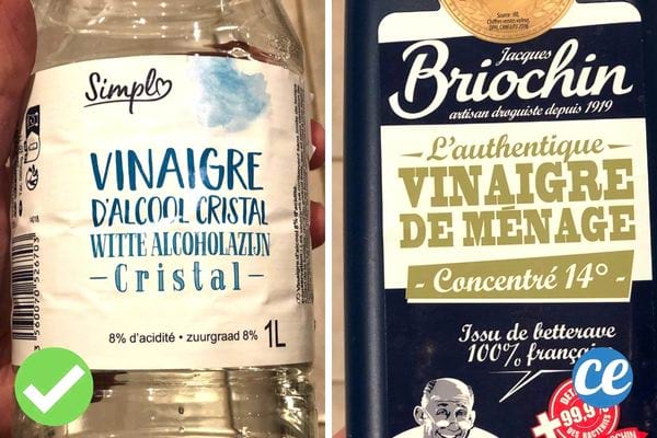 Deux vinaigre blanc différents pour le linge 