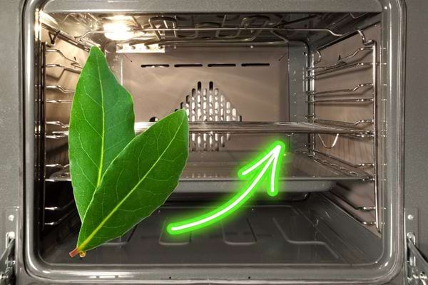 Des feuilles de laurier dans un four