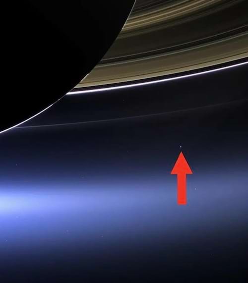 View of Earth from Saturn