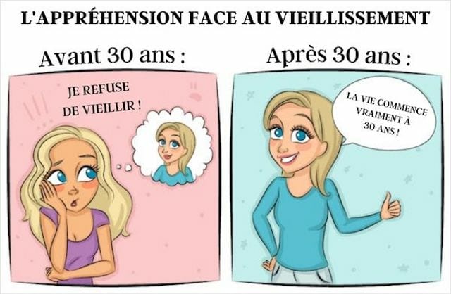 Une fille qui a peur de vieillir 