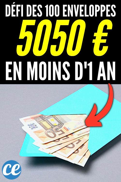 Avec le défi des 100 enveloppes, vous pouvez mettre 5 050 € de côté en moins d'un an.
