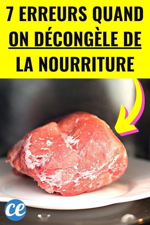 Un morceau de viande dans le micro-ondes pour le décongeler mais c'est une erreur