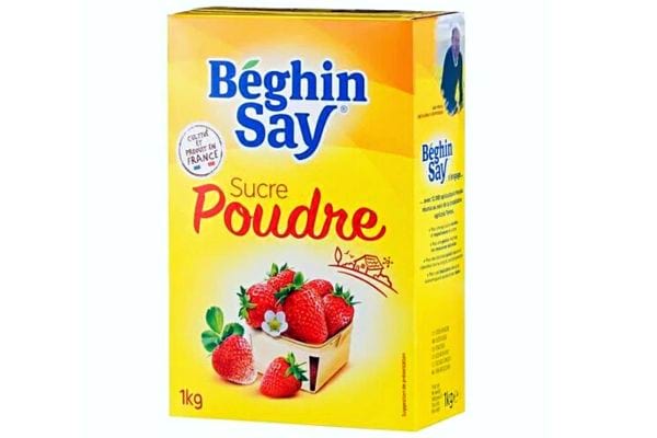 Un paquet de sucre en poudre blanc béghin say 