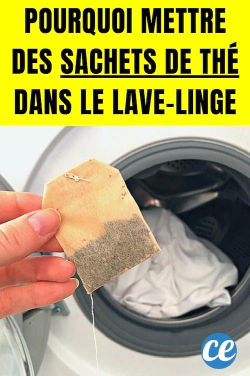 Un sachet de thé dans la machine à laver pour raviver la couleur noire des vêtements