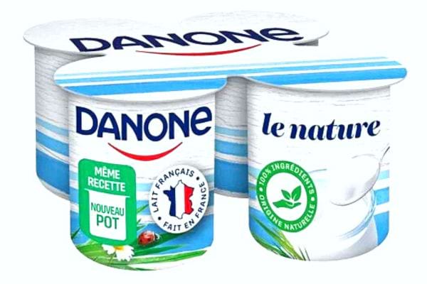 Quatre yaourts nature danone
