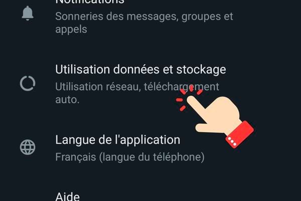 L'utilisation des données et du stockage dans WhatsApp
