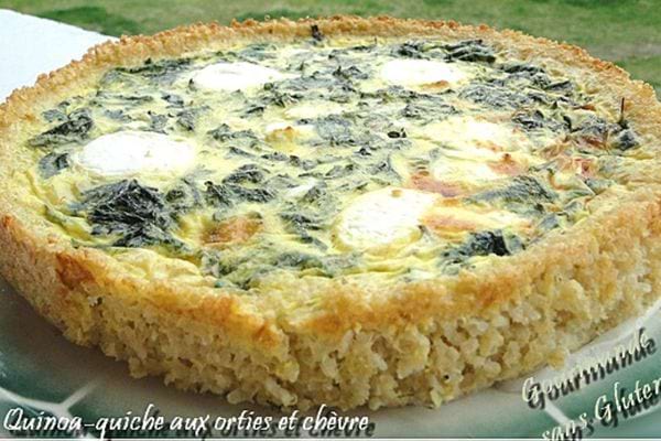A goat cheese and nettle pie
