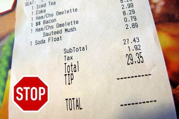 Un ticket de caisse avec ces chiffres 