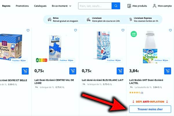 Faire ses courses sur le site carrefour en ligne