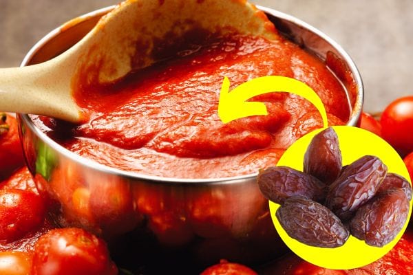 Trois dattes dans sauce tomate 