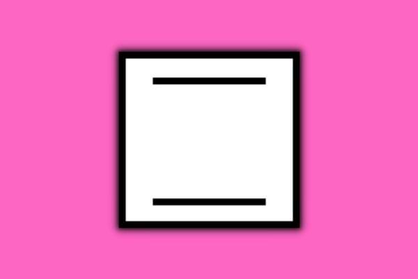 2 traits parallèles dans carré 