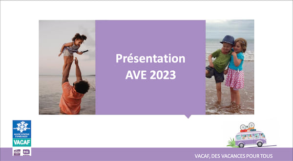 La présentation AVE 2023 de la vacaf